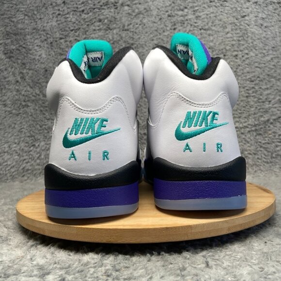 Air Jordan 5 Retro 'Grape 2025' Size 12.5 Men White Emerald Purple HQ7978-100 - Picture 5 of 7